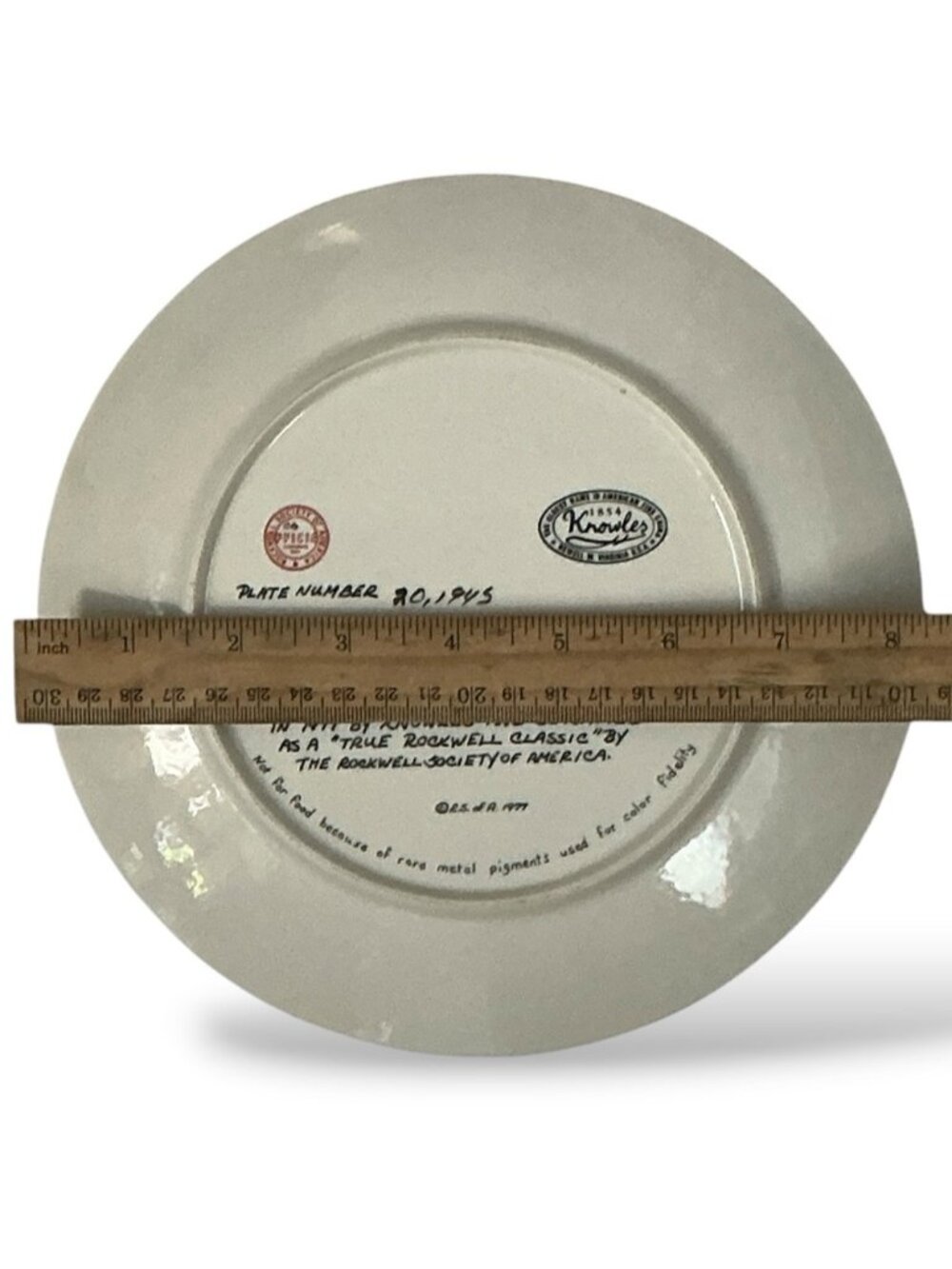 Toymaker Vintage Plate Norman Rockwell Hand Made in USA 1977 Porcelain 8.25” - Picture 3 of 16